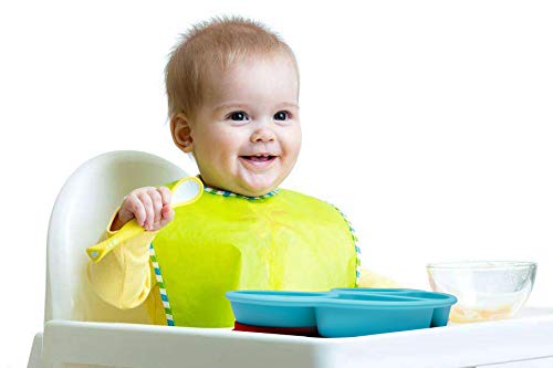 Qshare Toddler Plates, Portable Baby Plates For Toddlers, Bpa-Free Strong Suction Plates For Toddlers, Dishwasher And Microwave Safe Silicone Placemat 10X7X1'' #TOP1