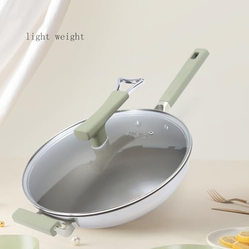 Wok de acero al carbono antiadherente 32cm con tapa miniatura 3
