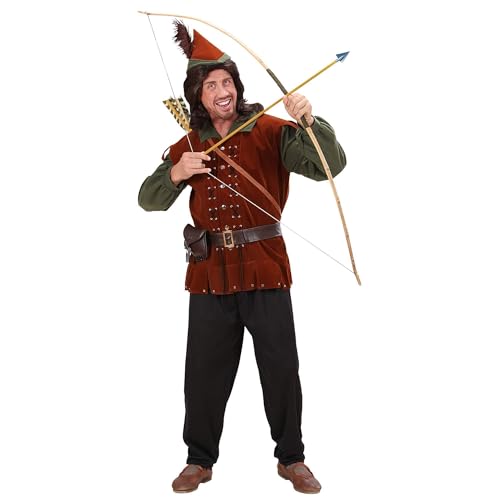 W Widmann Milano Party Fashion, Costume Da Robin Hood, Tunica, Pantaloni, Cintura, Cappello, Materiali Durevoli, Dettagli Curati, Versatile Per Hallow