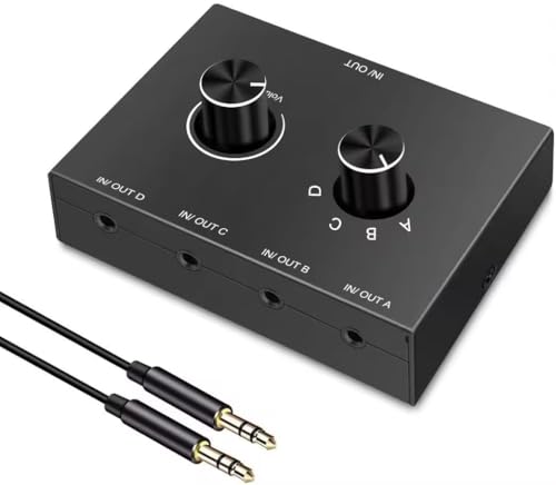 Conmutador de audio 3.5 mm para organizar el sonido de tu setup gaming y PC