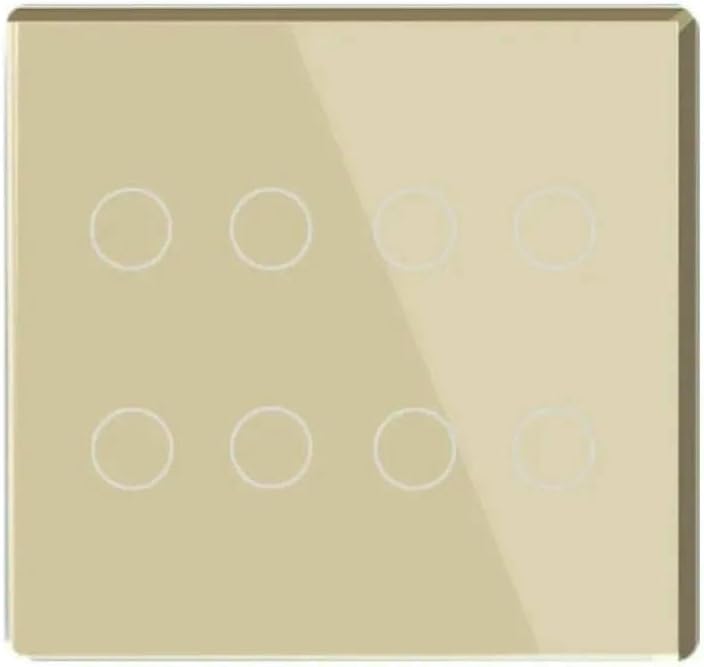 JXQXHCFS 4x4 Brazil Tuya WiFi Smart Switch AC110-220V Touch Sensor Panel 4/6/8 Gang Light Switch APP Control Compatible with Alexa Google Home-White 6 Gang