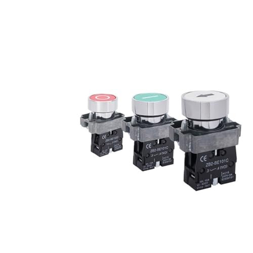 Bouton métallique XB2-BA3311 avec contact en argent renforcé pour réinitialisation automatique