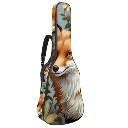 Housse pour guitare acoustique de 101,6 cm étanche avec un motif de beau renard