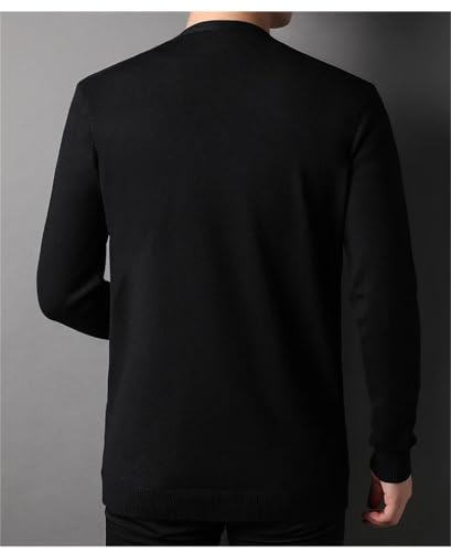 Men Spring Knitted Cardigan Solid Color V Neck Slim Fit Casual Single Breasted Cardigan Sweaters2