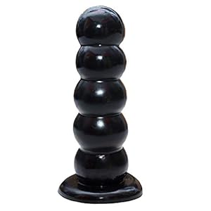 Realistischer Dildo mit Saugnapf, Silikon Dildos Sexspielzeug Anal Dildo Perfekter Analdildo Penis Nachbildung, Silikon Soft Analkugeln Analperlen Anal Plug für Männer und Frauen (20cm lang) / Schwarz