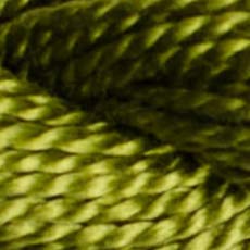 Hilo de algodón perla DMC 115 3-580 color verde musgo oscuro miniatura 1