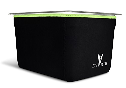 EVERIE Sous Vide Bundle Kit with Sous Vide Container 12 Quart, Collapsible Hinge Lid, Sous Vide Container Sleeve Compatible with Anova (Cooker Not Included)(Not Compatible with Nano or AN500-US00)