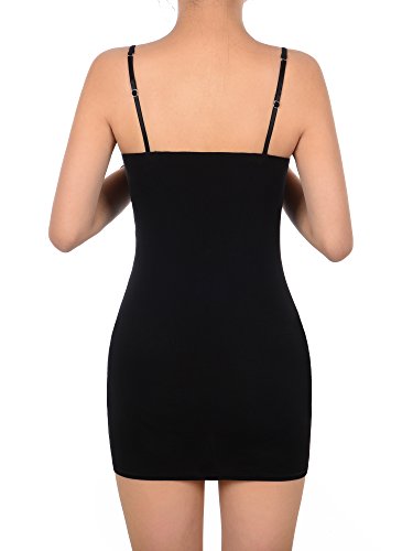 Willbond 3 Pieces Women Basic Layering Long Tanks Adjustable Spaghetti Strap Cami Camisole Tank Top (Black, White, Grey, Xxl Size) #TOP5