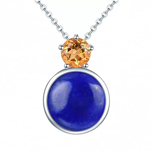 Collier en pierre précieuse citrine et lapis pour illuminer vos tenues
