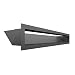 Grille de ventilation KRATKI AIR | Grille d'air chaud 9 x 60 cm | Graphite | Grille d'extraction pour ventilation de cheminée | Prise d'air à un angle de 45 degrés | résistant à la surchauffe