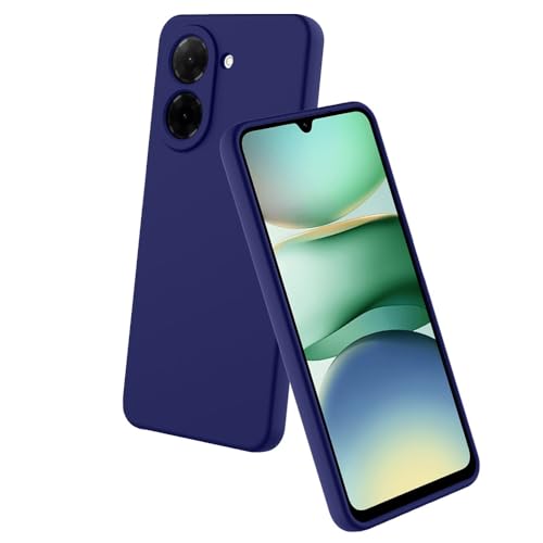 Image of Back Cover for Poco C71 4G / Mi Redmi A5 4G | Full Camera Protection | Premium Liquid Silicon Case | Flexible Bumper Case for Poco C71 4G / Mi Redmi A5 4G (Dark Blue)
