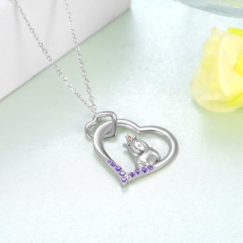 Capybara Necklace 925 Sterling Silver Capybara Pendant Necklace Animal Jewelry Gift for Women3