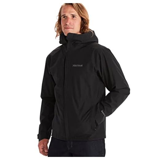 Marmot Minimalist Jacket, Vattentät GORE-TEX regnjacka, vindtät regnrock för cykling, andningsaktiv Hardshell Windbreaker som en höst- och vårjacka, För män, Black, M