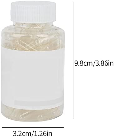 Empty Capsules,Empty Gelatin Capsules Hollow Transparent Vacant Hard Capsule Shell Cover Create Your Own Capsule,100PCS