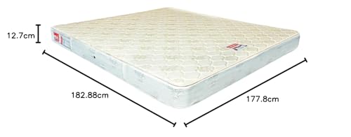 Image of Coirfit Health Plus Plus 6-inch King Size Rubberised Coir Mattress (Off-White,72X70X6)