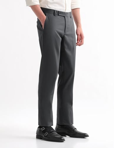 Image of Arrow Mens Charcoal-Grey Pants