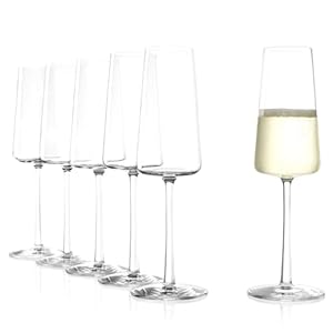Stölzle Lausitz Bicchieri da Champagne Power Set di 6, 240ml – Eleganti Flûte in Cristallo per Prosecco & Vino Frizzante – Alta Qualità Tedesca – Lavabili e Antiurto