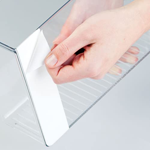 Mdesign Plastic Adhesive Mount Storage Organizer Container For Kitchen Or Pantry Wall Organization - Space Saving Holder For Sandwich Bags, Foil - 11" Wide - Ligne Collection - 2 Pack - Clear #TOP4