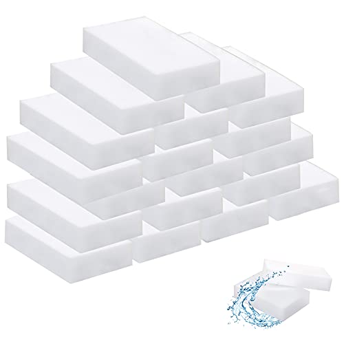20Pack extra durable eraser sponge - long lasting, premium melamine sponges in bulk - multi-purpose power scrubber - bathroom, kitchen, carï¼Œfloor, bathtub, sink,toilet, baseboard, wall cleane