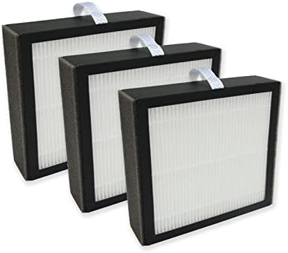 PUREBURG Replacement Filter Compatible with Afloia Q10 Air Purifier & Dehumidifier 2-in-1, H13 True HEPA and Activated Carbon Multi-Layer Filtration, Pack of 3