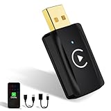 MSXTTLY Wireless Carplay Adapter Small Car Play Dongle Mini CarPlay Wireless Adapter for Apple for iPhone iOS 11+ for OEM Wired Car Model 2017+, Black, U2C-AIR Pro