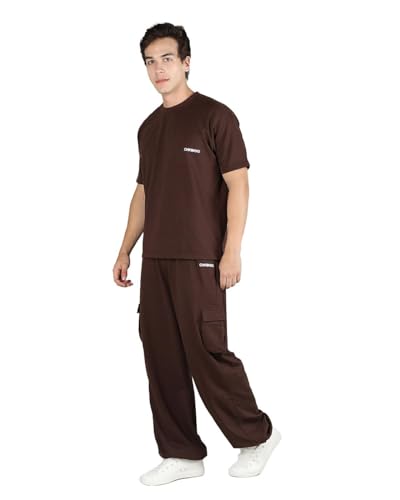 Image of CHKOKKO Men's Baggy Track Pants for Gym Workout Running Casual Wear Sports Lower with Pockets Adjustable Drawstring Waist Lightweight Quick Dry Activewear Fitness