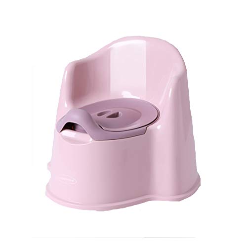 Toilet stool YAN YUN Children's Toilet Toilet, Men's and Women's Toilet Training Baby Potty, with Backrest and Toilet Cover (Color : Pink)