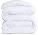 Utopia Bedding Comforters Queen Size, All Season Duvet Insert, Down Alternative Box Stitched Bed Comforter with Corner Tabs, Machine Washable (White)