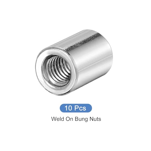 METALLIXITY Schweißmutter (M6x10mmx13.5mm) 10 Stück, Edelstahl-Einschweißbarer Kraftstofftank-Anschluss - für Komponentenwartung, Einschweiß-Adapter