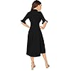 Verdusa-Womens-Elegant-Ribbed-Knit-Bell-Sleeve-Fit-and-Flare-Midi-Dress Verdusa Women's Elegant Ribbed Knit Bell Sleeve Fit and Flare Midi Dress Black L