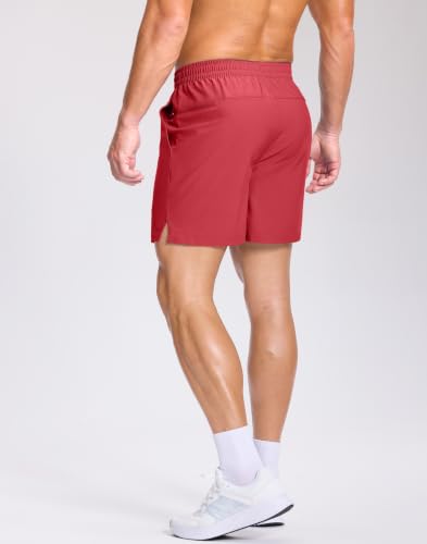 Image of GGJ Men's Lightweight Athletic Shorts with 2 Zipper Pockets 7 inch /9 inch /5 inch Gym Workout Running Quick Dry Tennis Shorts for Men