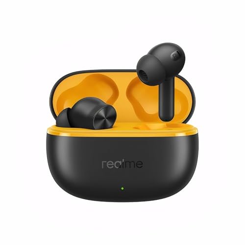 realme Buds T200 Lite Bluetooth in Ear Earbuds,4 Mic, AI ENC for Calls,48 Hours Total Playback with Fast Charging and Low Latency Gaming TWS, Google Fast Pair, with mic - (Black)