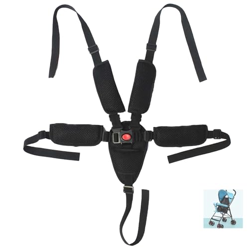 5 Point Harness Baby Seat Belt with 5 Pads for High Chair and Stroller