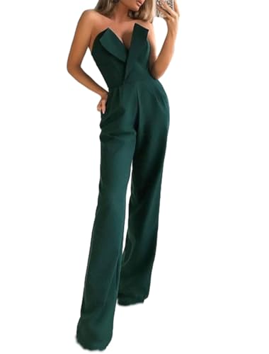 Jumpsuits Fashion Prom Evening Quinceanera Rompers Dress Strapless Floor Length Sleeveless Party Dress Pocket 2024