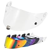 Motorradhelm Visier für Rpha 70/Rpha 11/HJ-26,Motorrad Windschutz Helm Objektiv Visier Vollgesichts,Helmvisier,Motorradhelm Zubehör Ersatz (Klar)