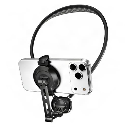 �X�}�z �l�b�N�}�E���g ��|���X�}�z�z���_�[ �}�O�l�b�g���N���b�v�� 2WAY MagSafe�Ή� �܂肽���ݎ� ���p�x���� 1/4�l�W���t�� iPhone�EAndroid�EGoPro�Ή� ���s�E�o�R�EVlog�B�e�p