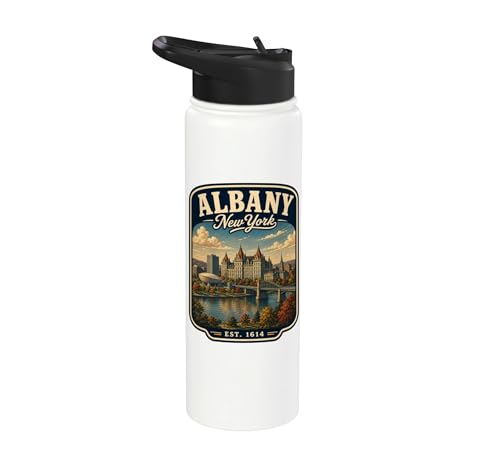 Albany NY Family Trip Stainless Steel Water Bottle