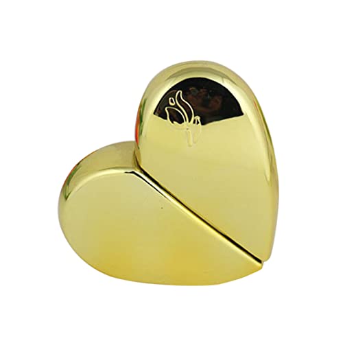minkissy Flacone Spray Ricaricabile Guscio Metallico per Profumo Vuoto Design Forma di Cuore Elegante per Borsa e Tavolo da Trucco