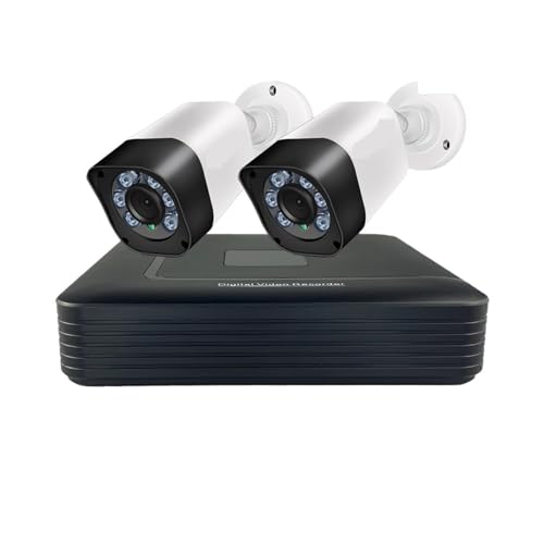 Sistemas de cámaras CCTV, Kits De De Seguridad CCTV 1080P, 4 Canales, DVR, 2 Uds., 2MP, Bala Infrarroja, Resistente Al Agua, Cámara Analógica AHD, Conjunto De Videovigilancia BNC(4ch 2Pcs 1080P)