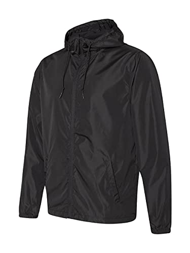 Independent Trading Co. - Lightweight Windbreaker Full-Zip Jacket - EXP54LWZ - 2XL - Black