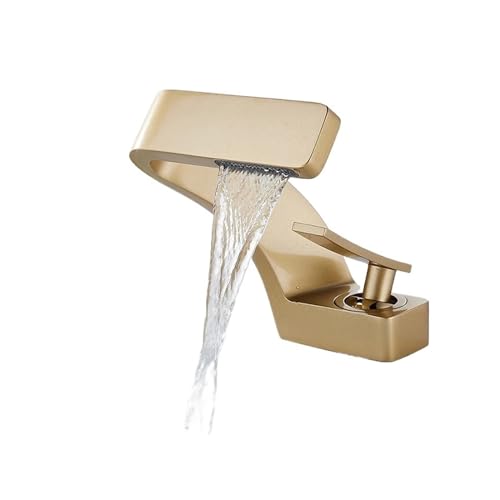 Grifo de cocina dorado mate cromado blanco mezclador de lavabo de cascada