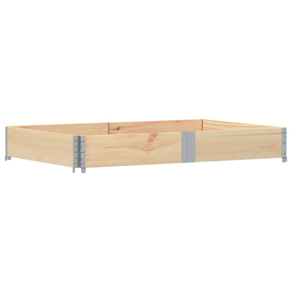 vidaXL Pallet Collar, Raised Bed for Vegetables Flowers, Planter Box for Indoor Outdoor Garden Balcony, Pallet Box, Solid Wood Pine