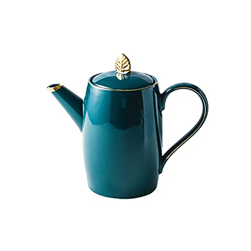 Pitcher Simple Ceramic Pitcher Green Cold Kettle with Handle Light Luxury Teapot for Juice, Coffee, Self-cooling Hot Drinks (50.7 Oz) Hot/Cold Water Carafe (Color : B)