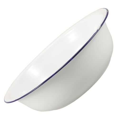 FRCOLOR Enamel Foot Bath Tub 30cm Metal Basin for Soaking Feet, Laundry and Home Spa Pedicures