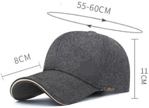 Wool Hat with Large Brim for Autumn Winter Men's Adjustable Outdoor Fashionable Duckbill Sun Protection