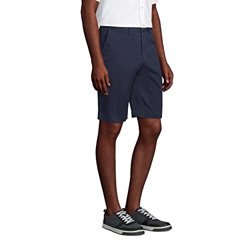 Lands' End Mens 11 Inch Traditional Fit Stretch Knockabout Chino Shorts Radiant Navy Regular 35 #TOP2
