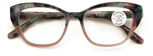 Women Cateye Progressive Clear Bifocal Reading Glasses