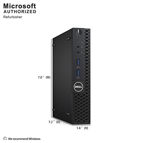 Dell Optiplex 3060 Micro Desktop - 8Th Gen Intel Core I3-8100T Quad-Core 3.10 Ghz, 8Gb Ddr4 Memory, 192Gb Ssd + 500Gb Hard Drive, Intel Uhd Graphics 630, Wifi, Windows 10 Pro (Renewed) #TOP3