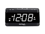 ZAPALA Expert Alarm Clock Radio, 2 Alarms Large LED Display Digital FM Clock Radio with USB Charging Port, Adjustable Volume & Dimmer, Snooze for Deep Sleepers Kids