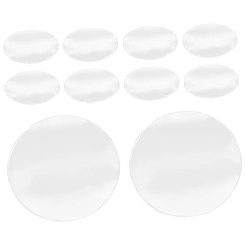 PACKOVE 10Pcs Clear Acrylic Reading Magnifying Lens Portable Magnification Accessories for Magnifier Making Easy to Install and Replace Durable and